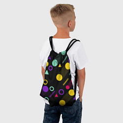 Рюкзак-мешок Круги и Треугольники, цвет: 3D-принт — фото 2
