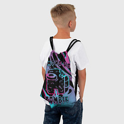 Рюкзак-мешок Among Us Neon Zombie, цвет: 3D-принт — фото 2