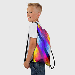 Рюкзак-мешок Пиксельная радуга, цвет: 3D-принт — фото 2