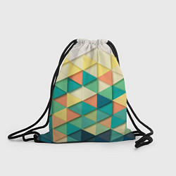 Рюкзак-мешок Ромбики, цвет: 3D-принт
