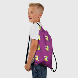 Рюкзак-мешок Фиолетовые пони, цвет: 3D-принт — фото 2