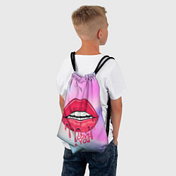 Рюкзак-мешок Сочные губы, цвет: 3D-принт — фото 2