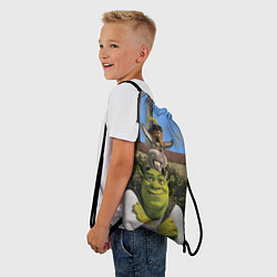 Рюкзак-мешок Шрек, Кот и Осёл, цвет: 3D-принт — фото 2