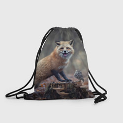 Рюкзак-мешок Лисица и птичка, цвет: 3D-принт