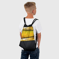 Рюкзак-мешок 3D ЗОЛОТЫЕ СОТЫ БРОНЯ 3Д, цвет: 3D-принт — фото 2