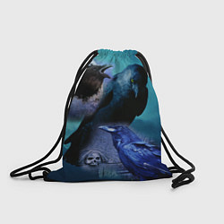 Рюкзак-мешок Мистические вороны Crows, цвет: 3D-принт