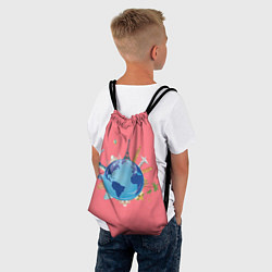Рюкзак-мешок Наша планета, цвет: 3D-принт — фото 2