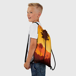 Рюкзак-мешок Лето, Пальмы, вечер, цвет: 3D-принт — фото 2