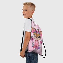 Рюкзак-мешок Милая олениха, цвет: 3D-принт — фото 2