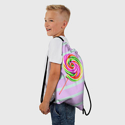 Рюкзак-мешок Леденец графический фон, цвет: 3D-принт — фото 2