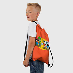 Рюкзак-мешок CupHead x Mario, цвет: 3D-принт — фото 2