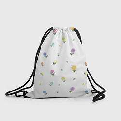 Рюкзак-мешок Цветы и бабочки, цвет: 3D-принт