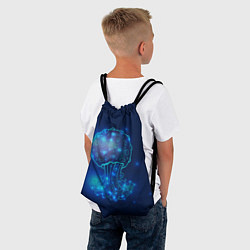 Рюкзак-мешок Медуза на синем, цвет: 3D-принт — фото 2