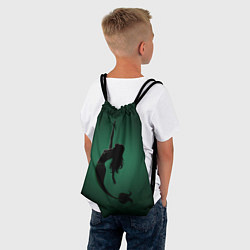 Рюкзак-мешок Русалка силуэт, цвет: 3D-принт — фото 2