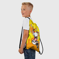 Рюкзак-мешок Тигр из капель, цвет: 3D-принт — фото 2