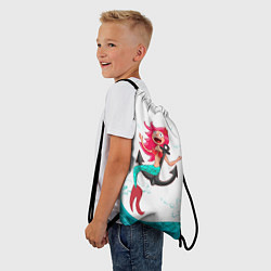 Рюкзак-мешок Русалка на якоре, цвет: 3D-принт — фото 2