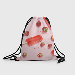 Рюкзак-мешок Мороженое и клубника, цвет: 3D-принт