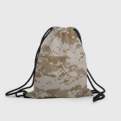 Рюкзак-мешок Камуфляжный пиксель, цвет: 3D-принт
