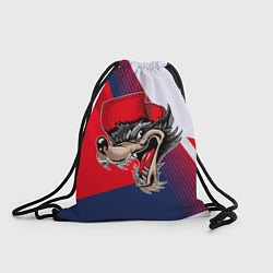 Рюкзак-мешок Волк в бейсболке, цвет: 3D-принт