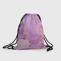 Рюкзак-мешок Сиреневые разводы краски, цвет: 3D-принт