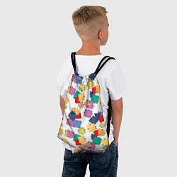 Рюкзак-мешок Ретро узор-заплатки, цвет: 3D-принт — фото 2