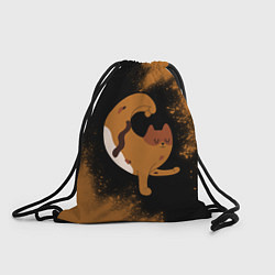 Рюкзак-мешок Кошачья Йога - Взрыв, цвет: 3D-принт