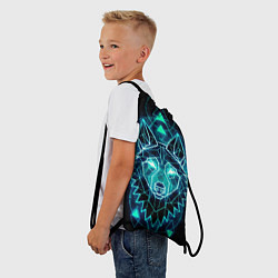 Рюкзак-мешок НЕОНОВЫЙ ВОЛК, цвет: 3D-принт — фото 2