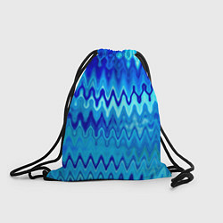 Рюкзак-мешок Синий-голубой абстрактный узор, цвет: 3D-принт