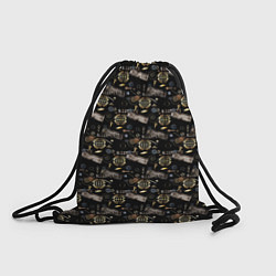 Рюкзак-мешок Стимпанк Черный фон, цвет: 3D-принт