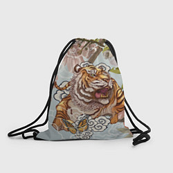 Рюкзак-мешок Тигр в облаках, цвет: 3D-принт