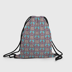 Рюкзак-мешок Символы хиппи, цвет: 3D-принт