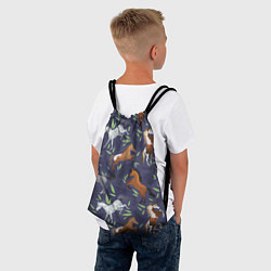 Рюкзак-мешок Лошадки узор, цвет: 3D-принт — фото 2