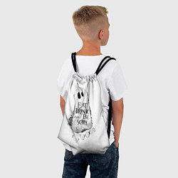 Рюкзак-мешок Добродушное приведение белый, полиэстер, цвет: 3D-принт — фото 2