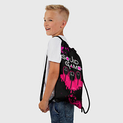 Рюкзак-мешок Squid Game брызги красок стража, цвет: 3D-принт — фото 2