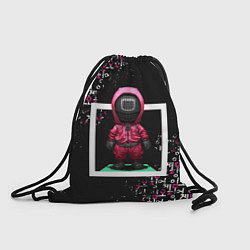 Рюкзак-мешок ИГРА В КАЛЬМАРА SQUID GAME СТРАЖ, цвет: 3D-принт