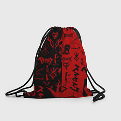 Рюкзак-мешок BERSERK BLACK RED БЕРСЕРК ПАТТЕРН, цвет: 3D-принт