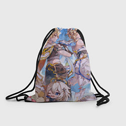Рюкзак-мешок Genshin impact день рождение, цвет: 3D-принт