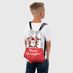 Рюкзак-мешок Санта с 2 Оленями, цвет: 3D-принт — фото 2
