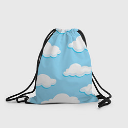 Рюкзак-мешок Белые облака, цвет: 3D-принт