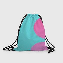 Рюкзак-мешок Розово-голубой градиент, цвет: 3D-принт