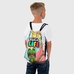 Рюкзак-мешок Toca Life: Crocodile, цвет: 3D-принт — фото 2