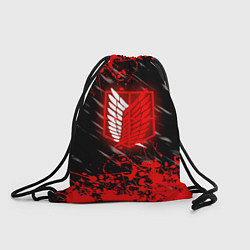 Рюкзак-мешок Атака Титанов: Red, цвет: 3D-принт
