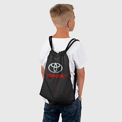 Рюкзак-мешок Toyota Тонкие линии неона, цвет: 3D-принт — фото 2