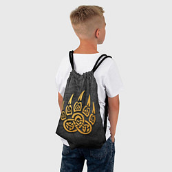 Рюкзак-мешок Золотая медвежья лапа, цвет: 3D-принт — фото 2