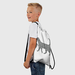Рюкзак-мешок QR - кот, цвет: 3D-принт — фото 2