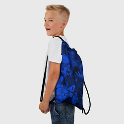 Рюкзак-мешок SONIC BLUE PATTERN СИНИЙ ЁЖ, цвет: 3D-принт — фото 2