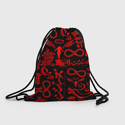 Рюкзак-мешок ТОКИЙСКИЕ МСТИТЕЛИ КРАСНЫЕ ТАТУ, цвет: 3D-принт