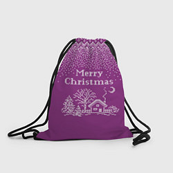Рюкзак-мешок Новогодний дом, цвет: 3D-принт