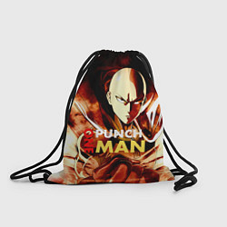 Рюкзак-мешок Огненный Сайтама One Punch-Man, цвет: 3D-принт