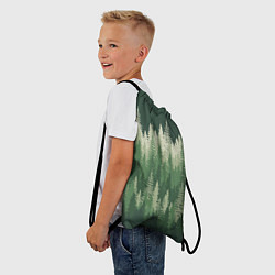 Рюкзак-мешок Елки-палки, хвойный лес, цвет: 3D-принт — фото 2